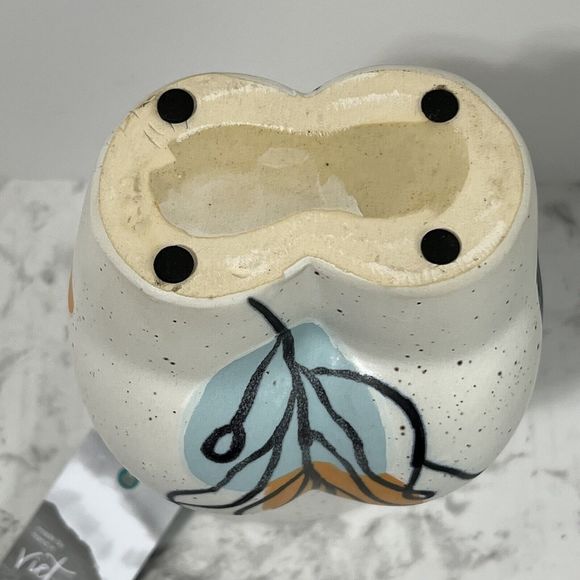 Female Form Body Ceramic Bud Vase Handmade White Floral Abstract Butt Booty Bust - Picture 9 of 17